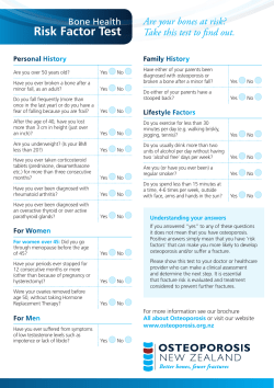 View the Bone Health Risk Factor Test