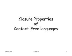 Closure Properties of Context