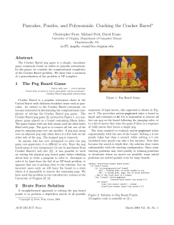 Pancakes, Puzzles, and Polynomials: Cracking the