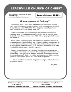 Commonplace and Ordinary? - Leachville Church of Christ