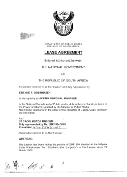 Lease agreement Car Mus