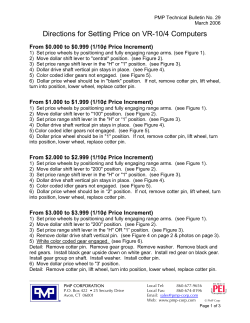 29. VR-10/4 Price Setting Instructions