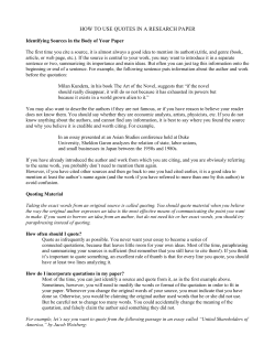 HOW TO USE QUOTES IN A RESEARCH PAPER