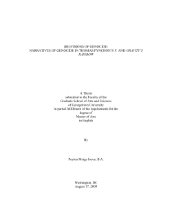 (RE)VISIONS OF GENOCIDE: NARRATIVES OF GENOCIDE IN