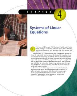 Systems of Linear Equations