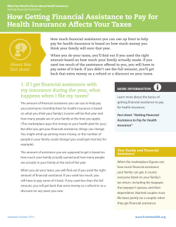 How Getting Financial Assistance to Pay for Health Insurance Affects