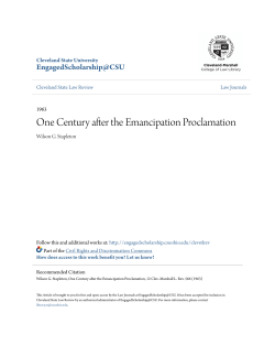 One Century after the Emancipation Proclamation