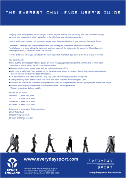 The everest challenge user`s guide