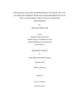 provenance analysis and depositional system of the late quaternary