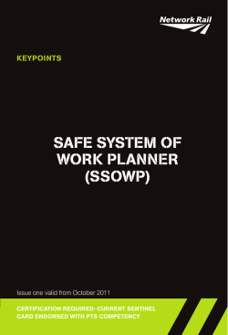 safe system of work planner (ssowp)