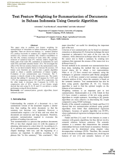 Text Feature Weighting