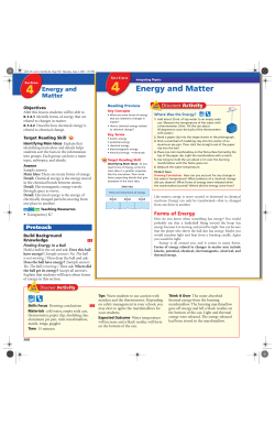 4 Energy and Matter
