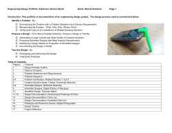 Engineering Design Portfolio