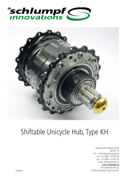Shiftable Unicycle Hub, Type KH