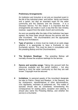 Preliminary Arrangements: An Institution and