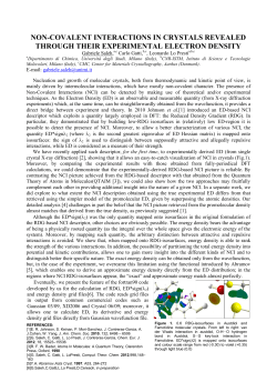 non-covalent interactions in crystals revealed through their