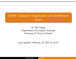 CS429: Computer Organization and Architecture