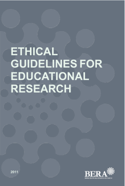 BERA Ethical Guidelines for Research Degrees