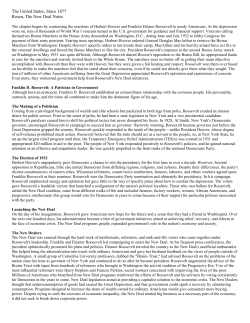 The United States, Since 1877 Rosen, The New Deal Notes