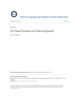 On Nasal Variation in Dialectal Spanish