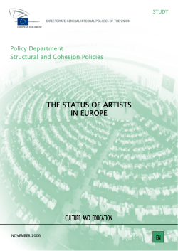 the Status of Artists in Europe