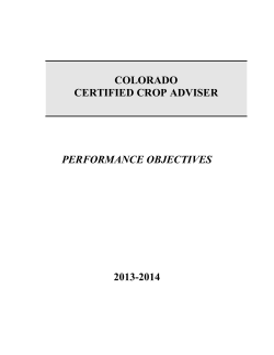 Colorado - Certified Crop Adviser