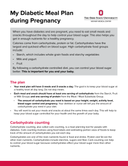 My Diabetic Meal Plan during Pregnancy