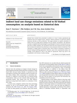 Indirect land use change emissions related to EU biofuel