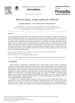 Physical Energy Storage Employed Worldwide