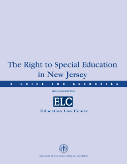 The Right to Special Education in New Jersey