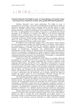 Mirzoeff review  - Limina: A Journal of Historical and