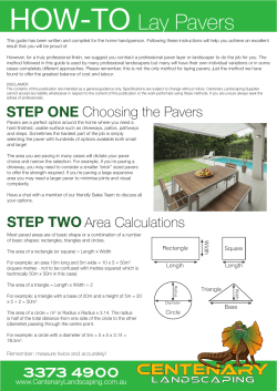 HOW-TO Lay Pavers - Centenary Landscaping Supplies