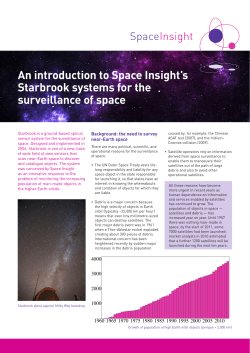 An introduction to Space Insight`s Starbrook systems for the