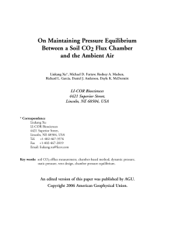 On Maintaining Pressure Equilibrium Between a Soil CO2 Flux
