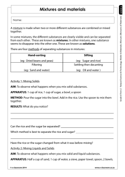 Mixtures and materials - E