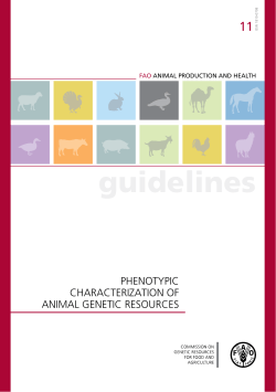 Phenotypic characterization of Animal Genetic Resources