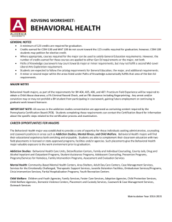 Behavioral Health
