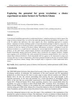 Exploring the potential for green revolution: a choice experiment on