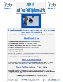 Field Trip Prices Field Trip Availability Snow Tubing