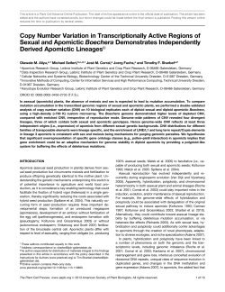 Copy Number Variation in Transcriptionally Active