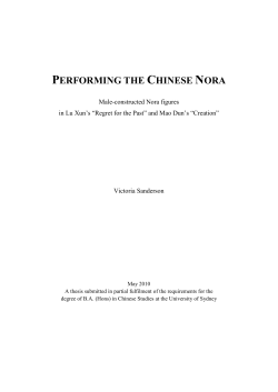 Performing the Chinese Nora