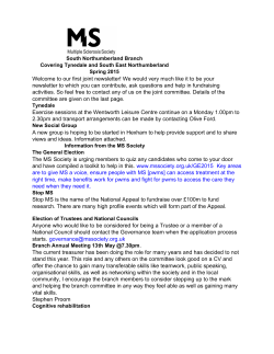South Northumberland March 2015 newsletter
