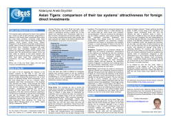Asian Tigers: comparison of their tax systems` attractiveness for