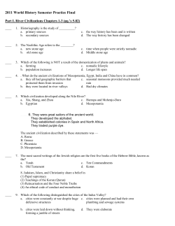 2011 World History Semester Practice Final