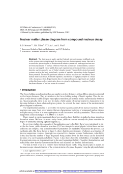 Nuclear matter phase diagram from compound nucleus decay