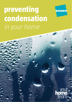 Preventing condensation in your home