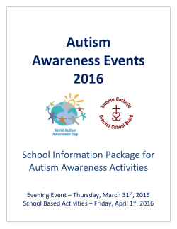 Autism Awareness Events 2016