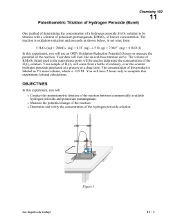 Potentiometric Titration of Hydrogen Peroxide (Buret)