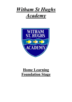 Home Learning Booklet Foundation Stage