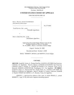 IN RE: TRAVEL AGENT COMMISSION ANTITRUST LITIGATION